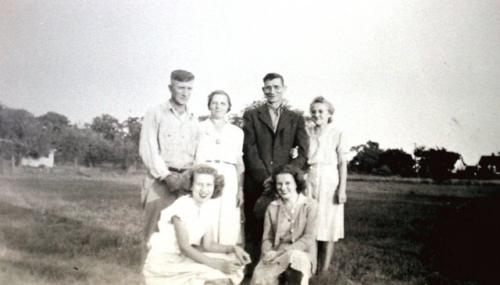 Bill and Agnes Waag, Edward and Anna Waag, Marylin and Doris Waag, 1948 